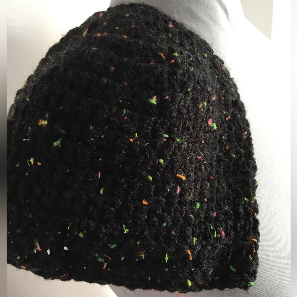 Handcrafted Crocheted Rainbow Beanie